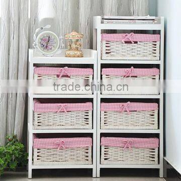 Hot sale lacquer wood white drawer cabinet with different size