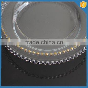 LXHY-T053 Wedding Cheap Beaded Gold Charger Plate Quality Choice photo-3