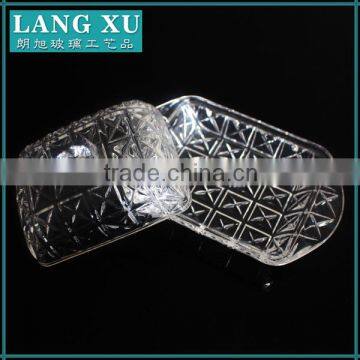 Carved Lidded Glass Cream Butter Dishes With Lids photo-4