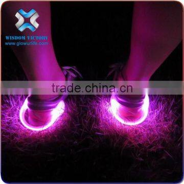 christmas Eco-friendly shoe led light for running in the dark / pink skidproof shoe clip,led shoe clip light