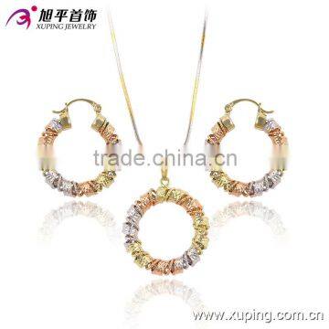 Made In China Wholesale Multicolor Gold Filled Simple CircleJewelry Set