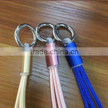 mini 3 in1 USB Charger Data Cable Key Chain Design for iphone and android