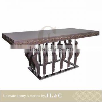 2014 new model AT02-01 alibaba mdf and glass dining table- JL&C Furniture