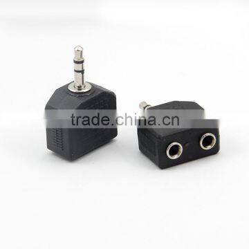 DC3.5 1 male to 2 female audio adapter