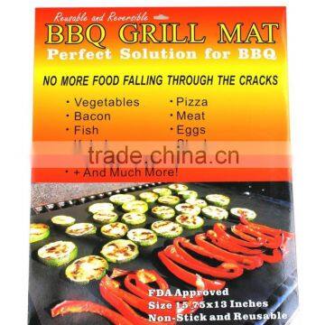 Set of 5 Non-stick BBQ Grilling Sheets, Heat Resistant, Works on Gas, Electric, Charcoal Grills and More