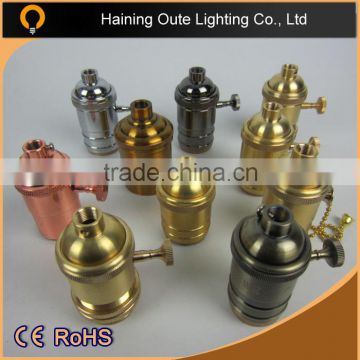 Hanging Pendants Solid Brass Light Socket, Brass lampholder e27/e26/b22/e14