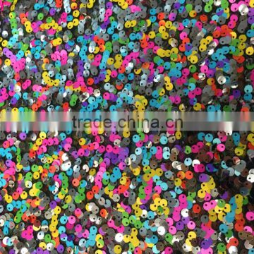 multi color 5mm sequin fabric