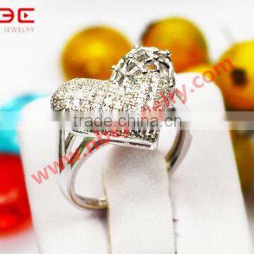 wax micro setting costume jewelry with AAA CZ stone, factory price sterling silver jewelry set