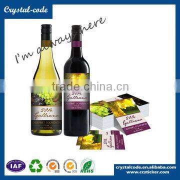 Best service different materials matte/gloss wine label with competive price