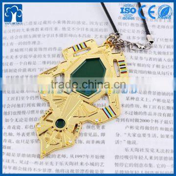 Custom Metal Craft Feather Shape Necklace Pendant photo-5