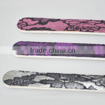 Free sample custom lace full printed emery board disposable korean single side nail file 100 180 factory