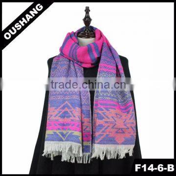 F14-6-B Ladies Scarf Acrylic Muffler Length Scarf
