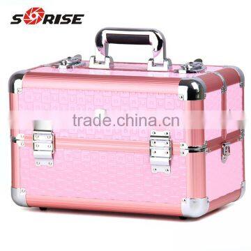 Sunrise Combination Lock Hard Side Cosmetic Case Aliminum Cosmetic Case