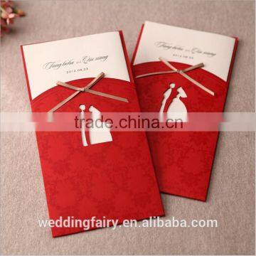 2015 High Quality paper folding wedding invitation cards