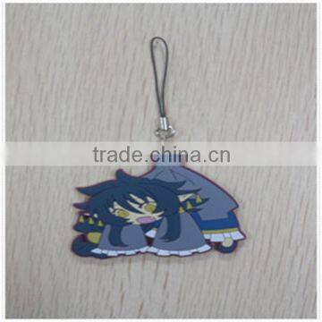 Manufacture various anime shaped PVC mobile phone strap