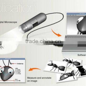 Portable 200 microscope, view image on PC through USB connection