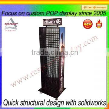 metal pegboad display hanging products grid wire display with hooks