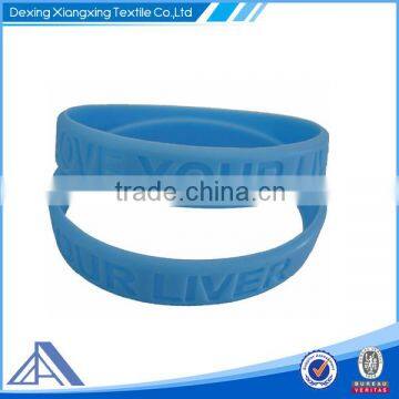 fashion bracelet silicone debossed logo