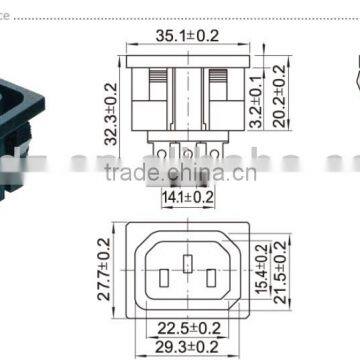 220V AC Socket Two Plug,12v Male Female Switch ac and dc Plug Connector, photo-5