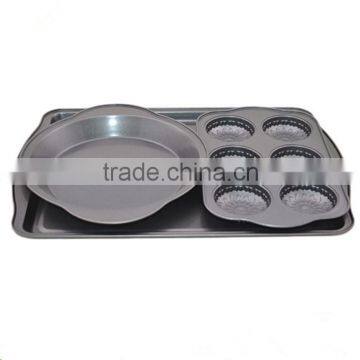 LFGB test 3pcs carbon steel bakeware set