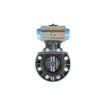 PVC Plastic Butterfly Valve for Penumatic Actuator