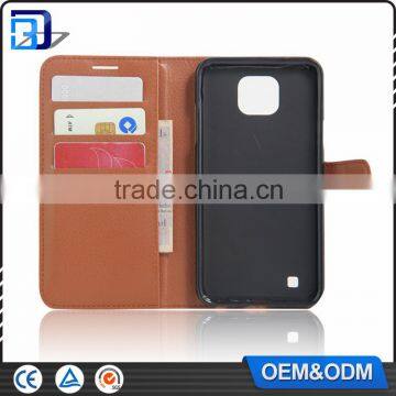 Hot Selling Litchi Texture Wallet Card Holder PU Leather Flip Case For LG X Cam Cover photo-5