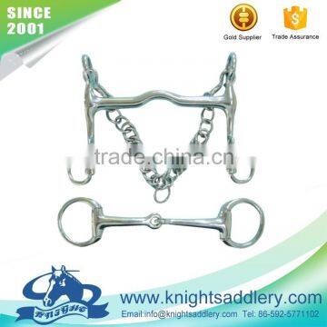 Stainless Steel Weymouth Fixed Horse Bit Set