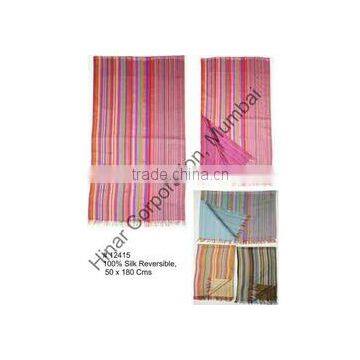 Silk Shawls100% Silk Reversible,50 x 180cms