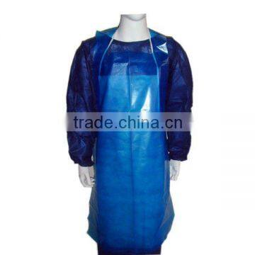 Disposable blue polyethylene PE apron