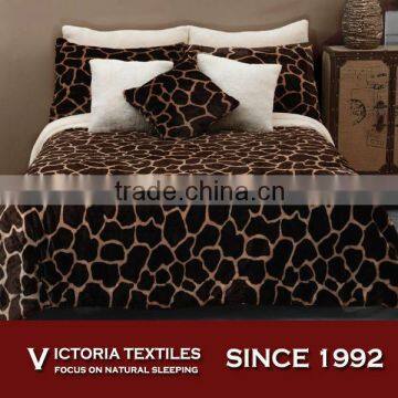 super soft pv top sherpa back twin queen king size comforter animal print quilt