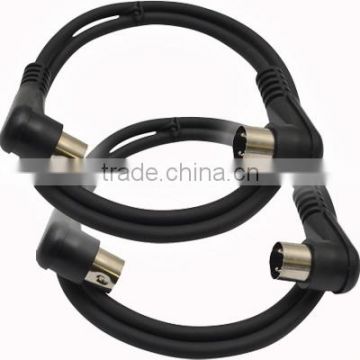 MIDI Right Angle 5 Pin Data Cable - 3 Feet