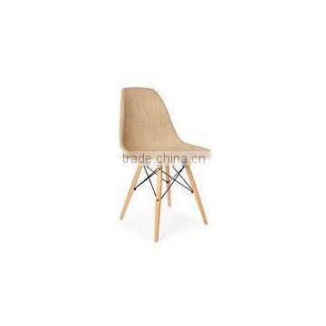 Dining Room Wood Legs Plastic Side Chair