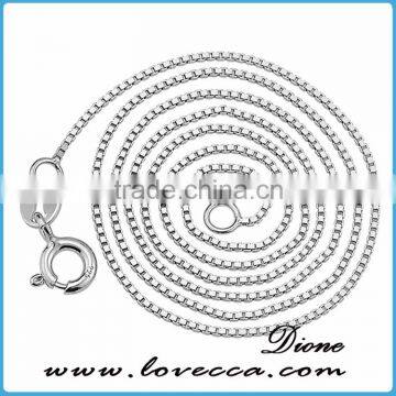 Infinite Excellent Quality box shape Chain Sterling Silver elegant best selling item