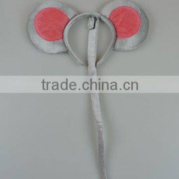 Party gray and pink mouse ear hair hoop hairpin and tail