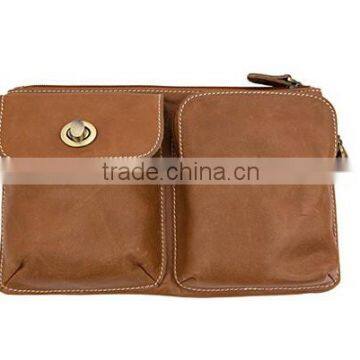 Boshiho FULL-GRAIN LEATHER steampunk hip bag for men