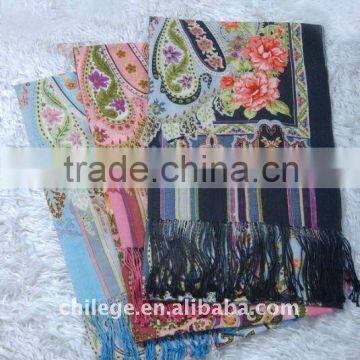 wool printed scarf shawl wrap