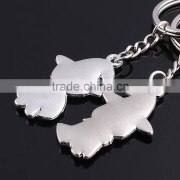 custom couple metal keychain /fashion design metal keychain