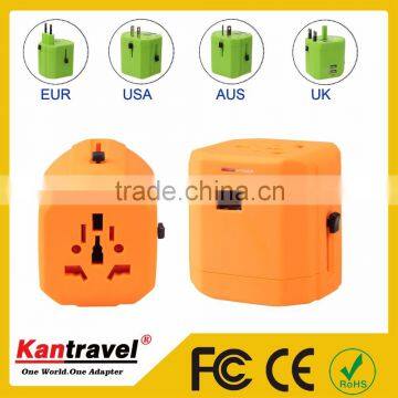 Kantravel DoubleUSB 2500 ma Electric Dryer Plug Adapter 5v Travel Electric Adapter us to India Electric Adapter photo-3
