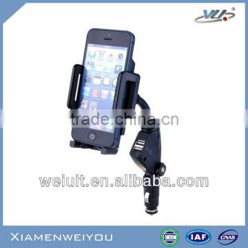 new disign flexible banding neck car cell phone charger holder