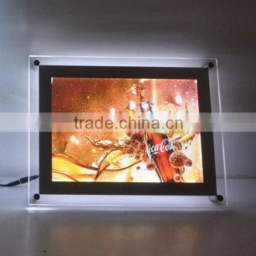 High quality advertising product acrylic sign board crystal led display box