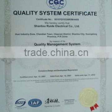 Quality System Certificate