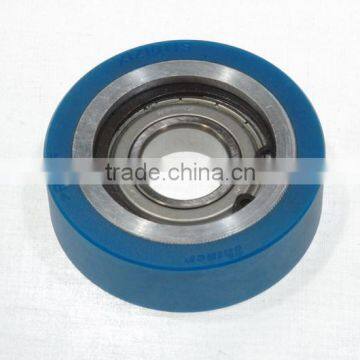 Escalator Step Roller 80mm, 80x25mm, bearing 6205, 80x25x6205, Blue