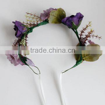 MYLOVE Purple Morning Glory Garland Beach Headwear photo-4