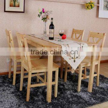 simple new design solid wood dining table and solid wood chair -05