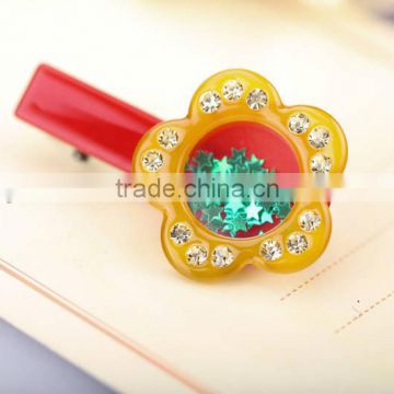 Bulk hair accessories and fashion jewelry Plastic Material and Kids Type hair grip flower-shaped cartoon hair clip