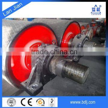 Alibaba member CHevron pattern rubber large V conveyor belt idler pulley