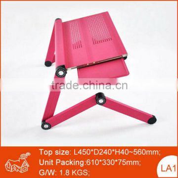 Excellent Gift Promotion Portable adjustable aluminum notebook stand folding laptop