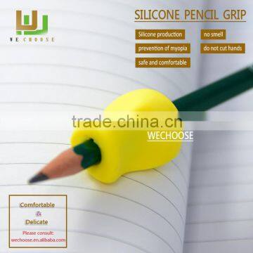 Wholesale silicon pencil grip lovely rubber pencil grip soft touch for little age kids to hold a pencil correctly