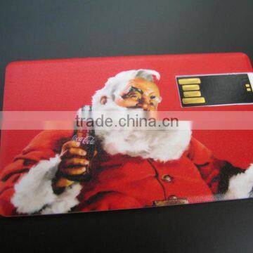 business promotion christmas gift plastic card usb flash drive