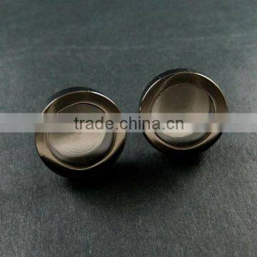 16mm Setting Gun Metal Black Round 3mm Deep Bezel Tray Charm Floating DIY Photo Cufflinks,wedding Cuff Links Blanks 1500039 photo-3